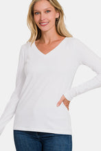 Load image into Gallery viewer, Zenana Full Size V-Neck Long Sleeve T-Shirt
