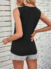 Load image into Gallery viewer, Lace Detail Round Neck Tank
