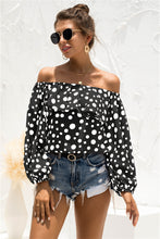 Load image into Gallery viewer, Polka Dot Off-Shoulder Layered Blouse
