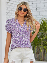 Load image into Gallery viewer, Double Take Floral Notched Neck Blouse
