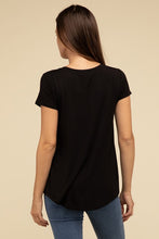 Load image into Gallery viewer, Flowy Round Hem Rayon Short Sleeve Top
