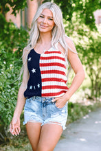 Load image into Gallery viewer, US Flag Theme V-Neck Knit Cami
