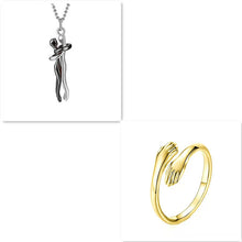 Load image into Gallery viewer, Love Hug Necklace Unisex Men Women Couple Jewelry Simple Temperament Clavicle Chain Gift
