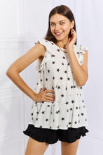 Load image into Gallery viewer, Heimish Shine Bright Full Size Butterfly Sleeve Star Print Top
