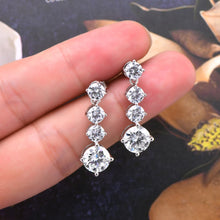 Load image into Gallery viewer, 4 Carat Moissanite 925 Sterling Silver Earrings
