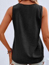 Load image into Gallery viewer, Full Size Decorative Button V-Neck Tank
