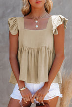 Load image into Gallery viewer, Full Size Ruffled Square Neck Cap Sleeve Blouse
