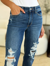 Load image into Gallery viewer, Judy Blue Full Size Mid Rise Distressed Raw Hem Jeans
