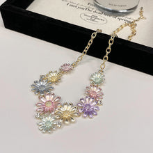 Load image into Gallery viewer, Alloy Rhinestone Daisy Necklace
