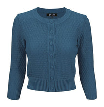 Load image into Gallery viewer, Cute Pattern Cropped Cardigan Sweater  3/4 Sleeve
