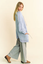 Load image into Gallery viewer, Davi &amp; Dani Ribbed Hem Button Up Long Sleeve Cardigan
