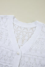 Load image into Gallery viewer, Openwork V-Neck Half Sleeve Cardigan
