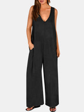 Load image into Gallery viewer, Full Size V-Neck Wide Strap Jumpsuit
