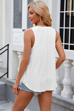 Load image into Gallery viewer, Eyelet Scoop Neck Wide Strap Tank
