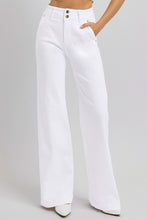 Load image into Gallery viewer, RISEN Full Size Tummy Control Double Button Wide Leg Jeans
