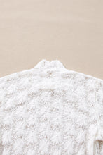 Load image into Gallery viewer, White Floral Lace High Neck Long Sleeve Top
