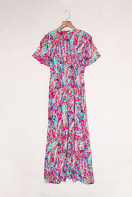 Load image into Gallery viewer, Wrap V Neck Floral Maxi Dress
