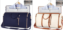 Load image into Gallery viewer, Womens Large Capacity Travel Duffle Bag  Folding Suit Bag Waterproof Clothes Handbag Totes
