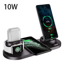 Load image into Gallery viewer, Wireless Charger For IPhone Fast Charger For Phone Fast Charging Pad For Phone Watch 6 In 1 Charging Dock Station
