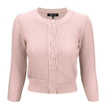 Load image into Gallery viewer, Cute Pattern Cropped Cardigan Sweater  3/4 Sleeve
