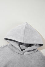 Load image into Gallery viewer, Gray Solid Exposed Seams Hoodie and Joggers Activewear Set
