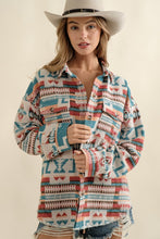 Load image into Gallery viewer, Frayed Aztec Western Shacket
