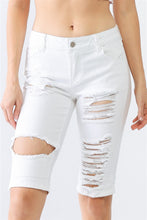 Load image into Gallery viewer, LITZ LA Distressed Bermuda Denim Shorts
