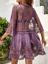 Load image into Gallery viewer, Lace Detail Plunge Cover-Up Dress
