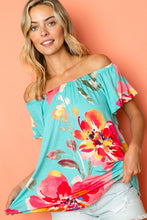 Load image into Gallery viewer, PLUS FLORAL OFF SHOULDER TOP
