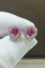 Load image into Gallery viewer, 2 Carat Moissanite Heart-Shaped Earrings
