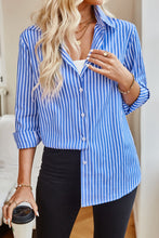 Load image into Gallery viewer, Striped Button Up Long Sleeve Shirt
