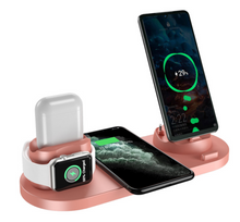 Load image into Gallery viewer, Wireless Charger For IPhone Fast Charger For Phone Fast Charging Pad For Phone Watch 6 In 1 Charging Dock Station
