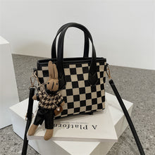 Load image into Gallery viewer, Fashion Houndstooth Portable Checkerboard Shoulder HandbagTotes
