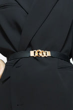 Load image into Gallery viewer, Zinc Alloy Buckle Elastic PU Belt
