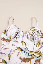 Load image into Gallery viewer, Apricot Tropical Print Spaghetti Straps Cupped Dress
