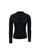 Load image into Gallery viewer, Crisscross Halter Neck Long Sleeve T-Shirt
