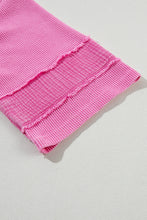 Load image into Gallery viewer, Bright Pink Oversized Mineral Wash Textured Bracelet Sleeve Top
