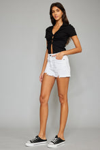 Load image into Gallery viewer, Kancan Full Size High Rise Frayed Hem Denim Shorts
