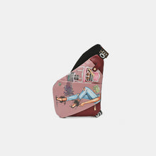 Load image into Gallery viewer, Nicole Lee USA Vegan Leather Leopard &amp; Lip Pattern Crossbody Bag
