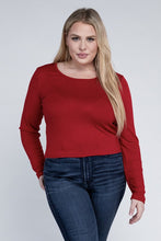 Load image into Gallery viewer, Plus Classic Ribbed Round Neck Long Sleeve
