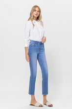 Load image into Gallery viewer, High Rise Stretch Crop Slim Straight Jeans
