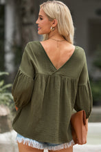 Load image into Gallery viewer, 7 Colors - Dropped Shoulder V-Neck Blouse - Sizes S-2XL Ti Amo I love you
