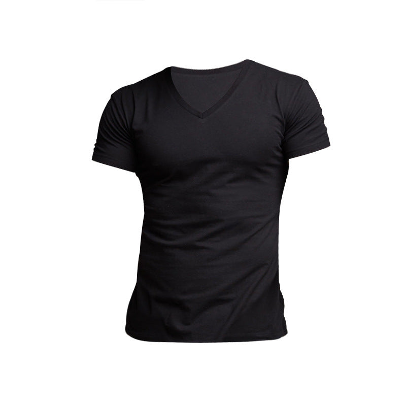 7 Colors - Men's Outdoor Solid Color V-Neck T-Shirt Casual - Sizes S-3XL Ti Amo I love you