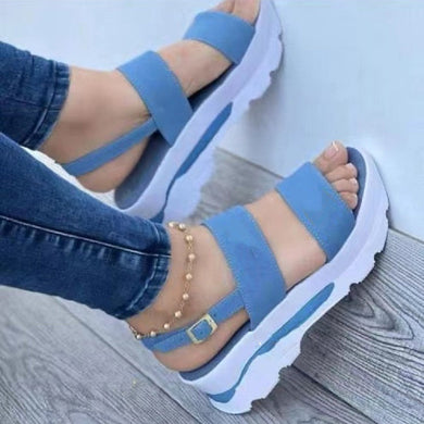 7 Colors - Women's Casual Buckle Platform Sandals - Summer Fashion Shoes Ti Amo I love you