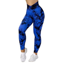 Load image into Gallery viewer, 7 Colors - Womens - Seamless Tie Dye Yoga Pants - Push Up Sport Fitness / Running / Gym Leggings Ti Amo I love you
