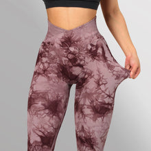 Load image into Gallery viewer, 7 Colors - Womens - Seamless Tie Dye Yoga Pants - Push Up Sport Fitness / Running / Gym Leggings Ti Amo I love you
