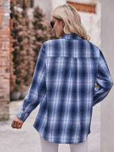 Load image into Gallery viewer, 7 Styles - Plaid Dropped Shoulder Longline Shirt - Sizes S-2XL Ti Amo I love you
