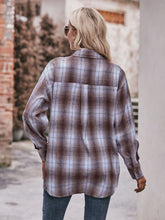 Load image into Gallery viewer, 7 Styles - Plaid Dropped Shoulder Longline Shirt - Sizes S-2XL Ti Amo I love you
