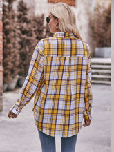 Load image into Gallery viewer, 7 Styles - Plaid Dropped Shoulder Longline Shirt - Sizes S-2XL Ti Amo I love you
