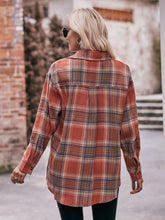 Load image into Gallery viewer, 7 Styles - Plaid Dropped Shoulder Longline Shirt - Sizes S-2XL Ti Amo I love you
